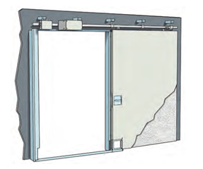 Electric fire sliding door