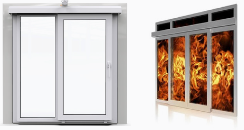 Glazed door and glass wall